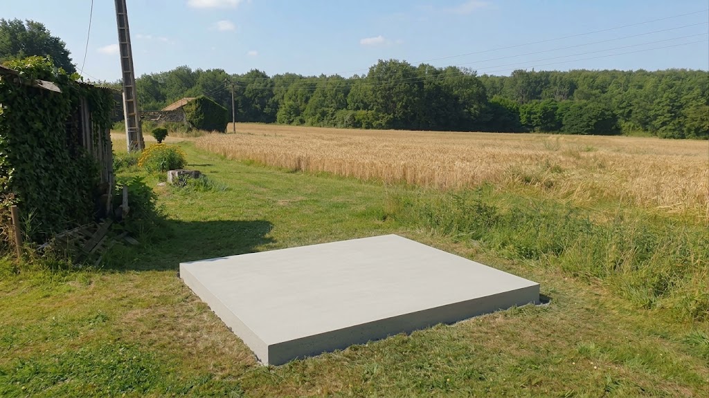 Réalisation d'une dalle béton pour un aménagement extérieur