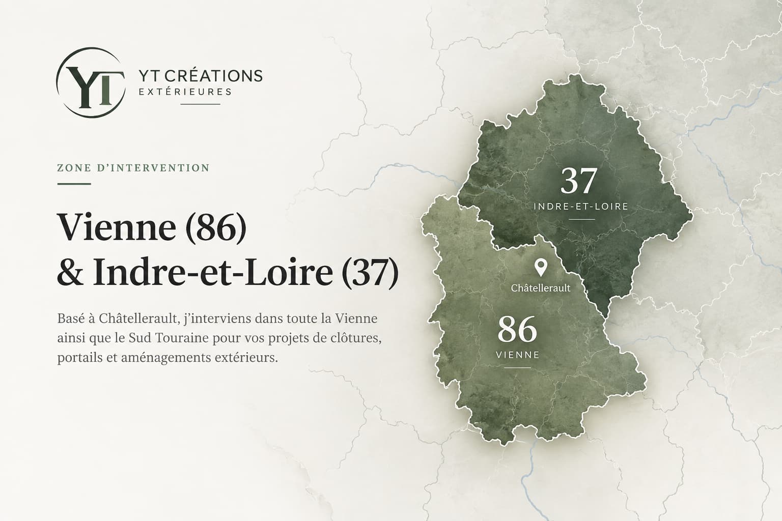 Zone d'intervention en Vienne et Sud Touraine