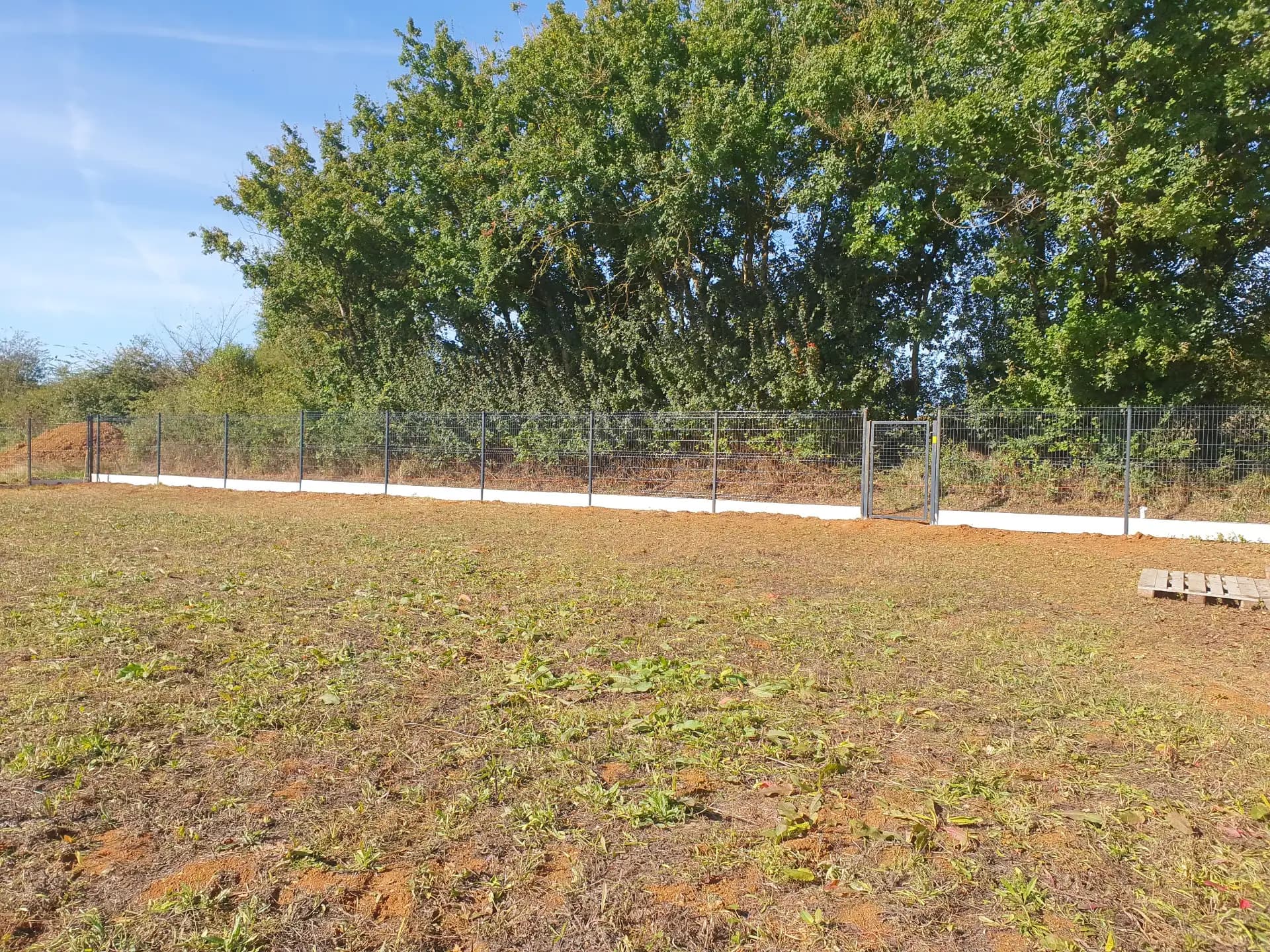 Clôture sur muret — Chantier à Vivonne